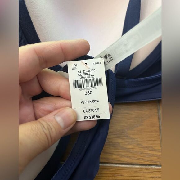 Victoria’s Secret Lot of Sexy Navy 38C Push Up Bra and Size XL Panty Bu - Picture 6 of 7